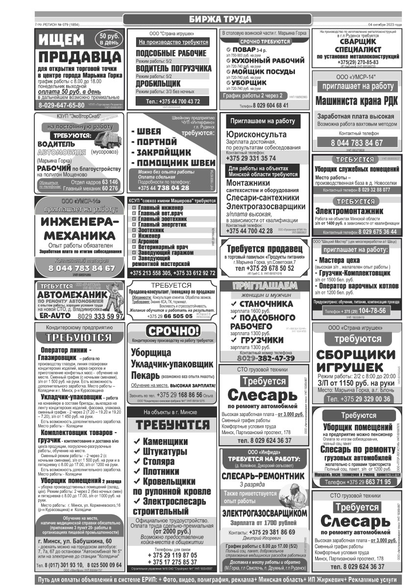 Газета «Регион» № 79 от 4 октября 2023 года — Регион